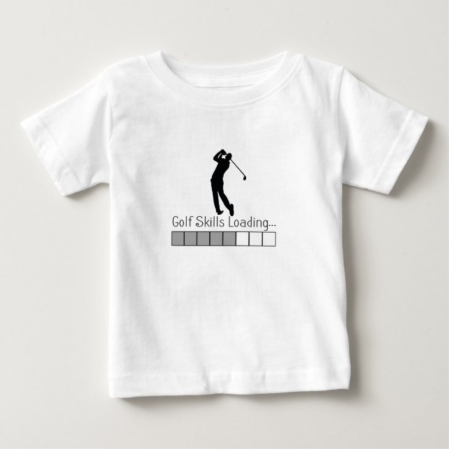 Camiseta Para Bebê Capacidades de golfe carregando Golfe de Cute, Gol (Frente)