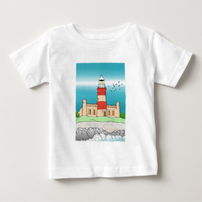 Camiseta Para Bebê Cape Agulhas Lighthouse SHIRT AMAZON (Frente)