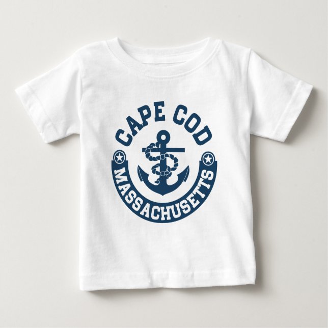 Camiseta Para Bebê Cape Cod Massachusetts (Frente)