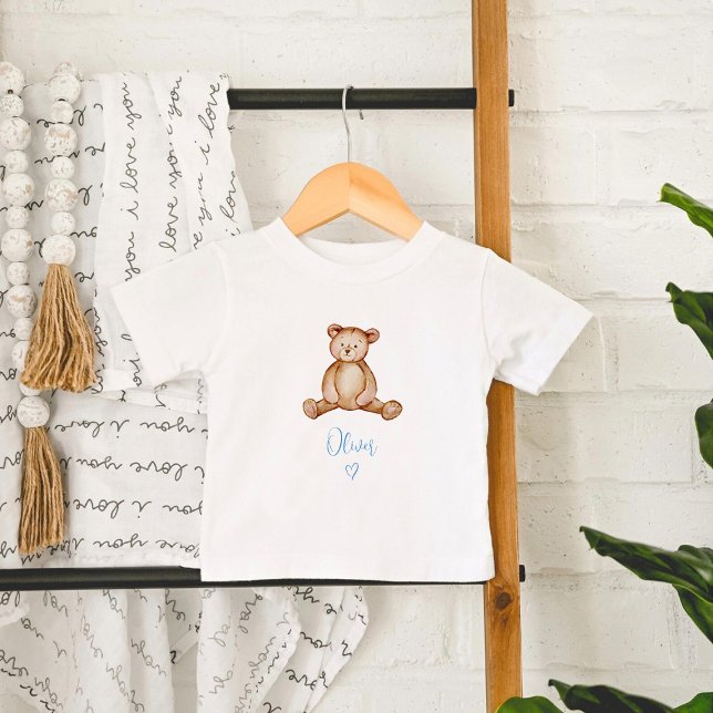 Camiseta Para Bebê Capim-dos-pampas Urso de Pelúcia (Criador carregado)