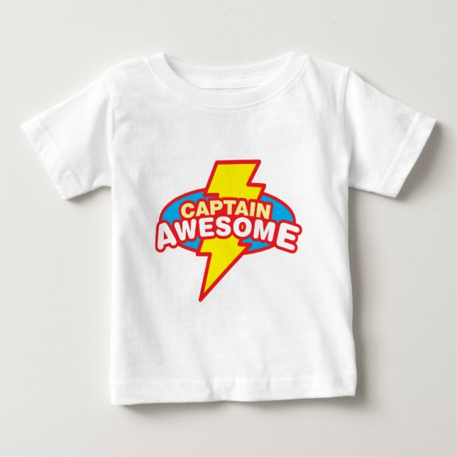 Camiseta Para Bebê Capitão Incrível (Frente)