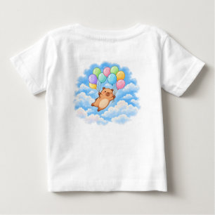 Camiseta Para Bebê Capivara Fofa com Balões – Até Breve