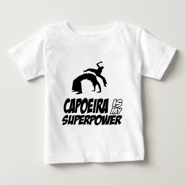 Camiseta Para Bebê capoeira minha superpotência (Frente)