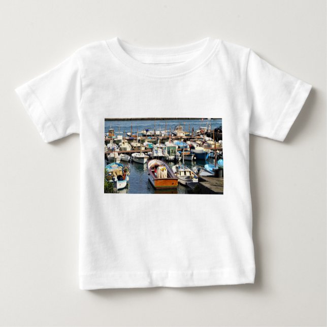 Camiseta Para Bebê Capri, Itália, Barcos, T-shirt (Frente)