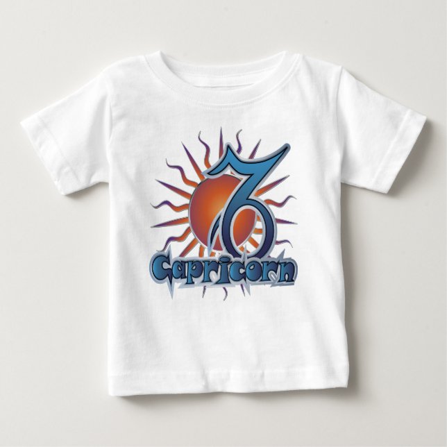 Camiseta Para Bebê Capricórnio (Frente)