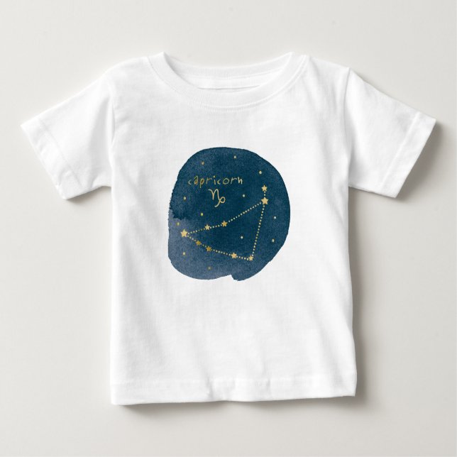 Camiseta Para Bebê Capricórnio (Frente)