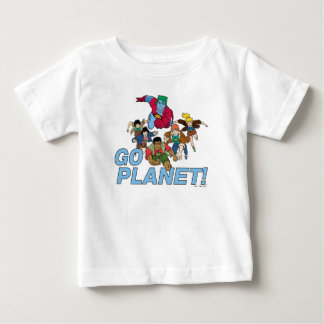 Camiseta Para Bebê Captain Planet and the Planeteers - Go Planet!