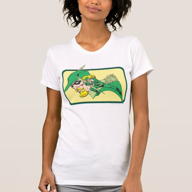 Camiseta Para Bebê Captura de Cabeça de Seta Verde (Frente)