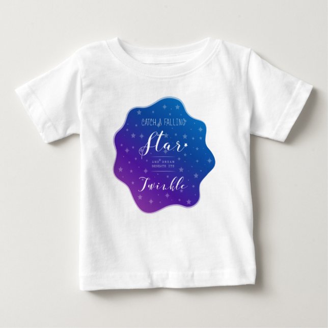Camiseta Para Bebê Capturar uma estrela em queda (Frente)