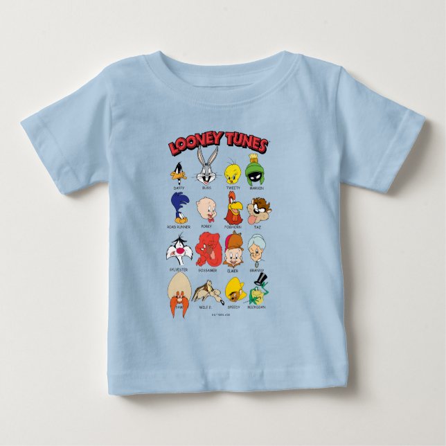 Camiseta Para Bebê Capturas de cabeça do LOONEY TUNES™ (Frente)