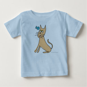 Camiseta Para Bebê Capturas de gatinho Peixe Criança Biológica