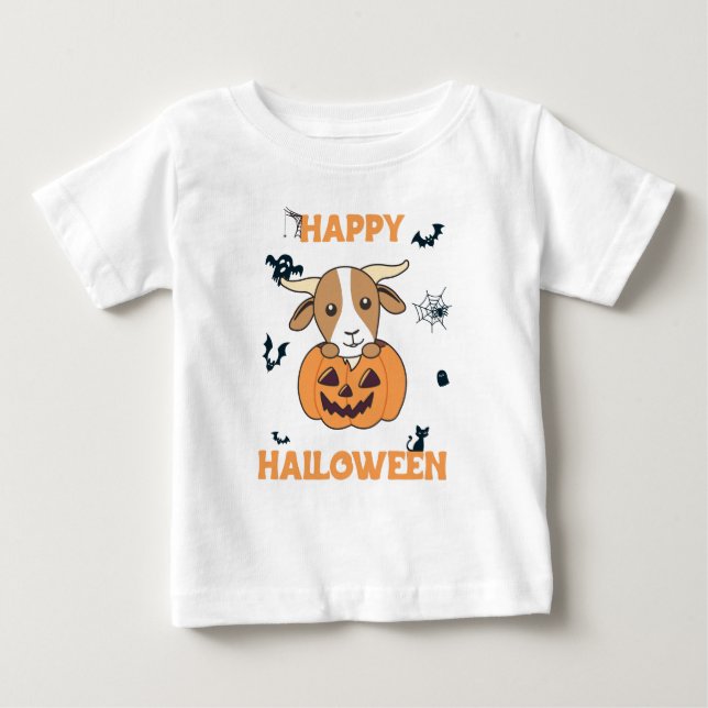 Camiseta Para Bebê Capuchinho Feliz Halloween (Frente)