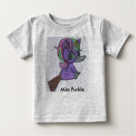 Camiseta Para Bebê capuz-de-bico-roxo