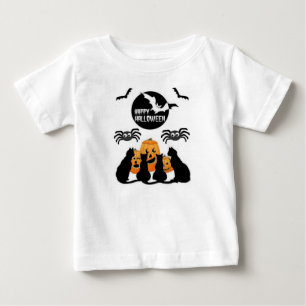 Camiseta Para Bebê Capuz de Halloween para crianças pequenas