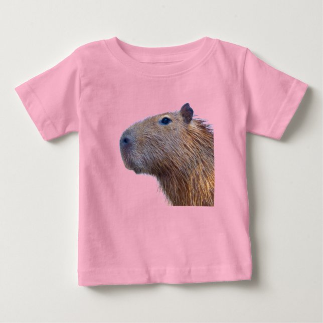 Camiseta Para Bebê Capybara (Frente)