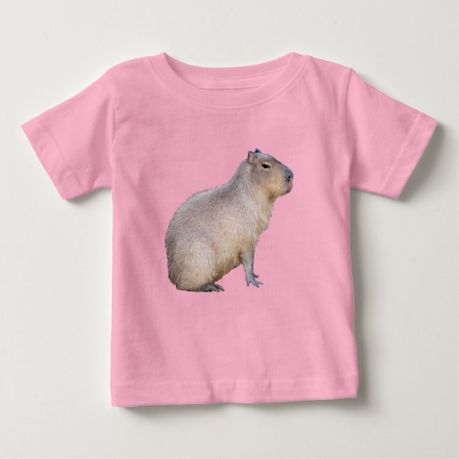 Camiseta Para Bebê Capybara (Frente)