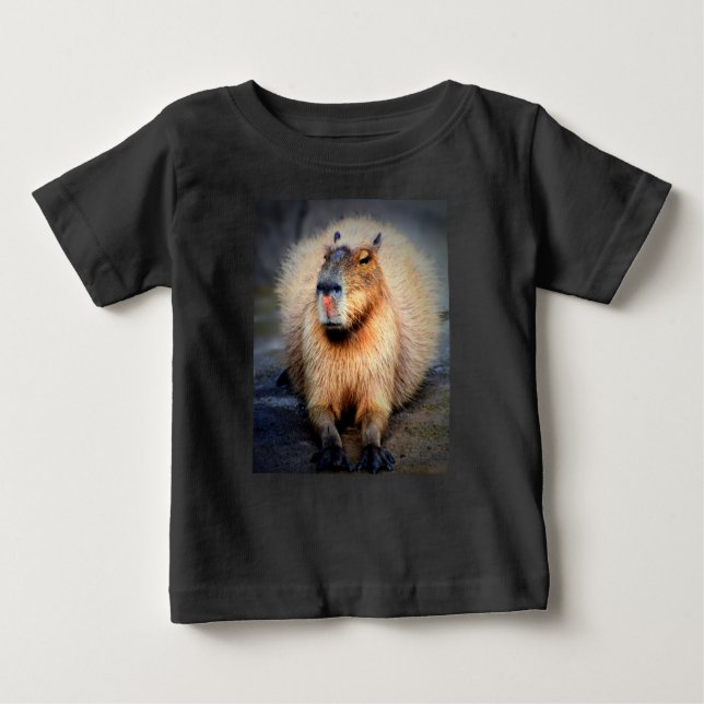 Camiseta Para Bebê Capybara (Frente)