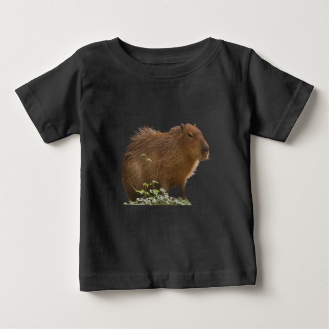 Camiseta Para Bebê Capybara (Frente)