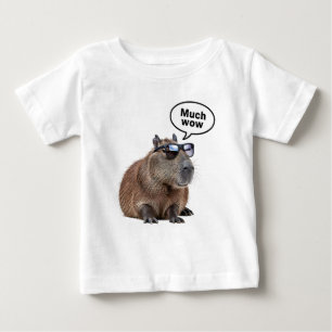 Camiseta Para Bebê Capybara, legal, Foto de Óculos Solares, Capybara,