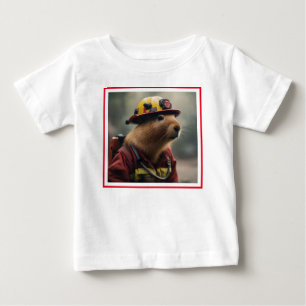 Camiseta Para Bebê "Capybara para o resgate: Bombeiro Extraordinair