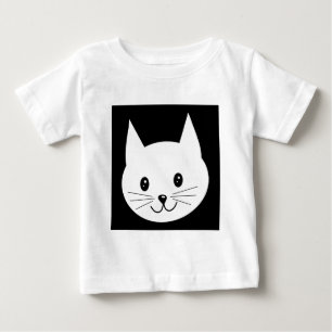 Camiseta Para Bebê Cara bonito do gato