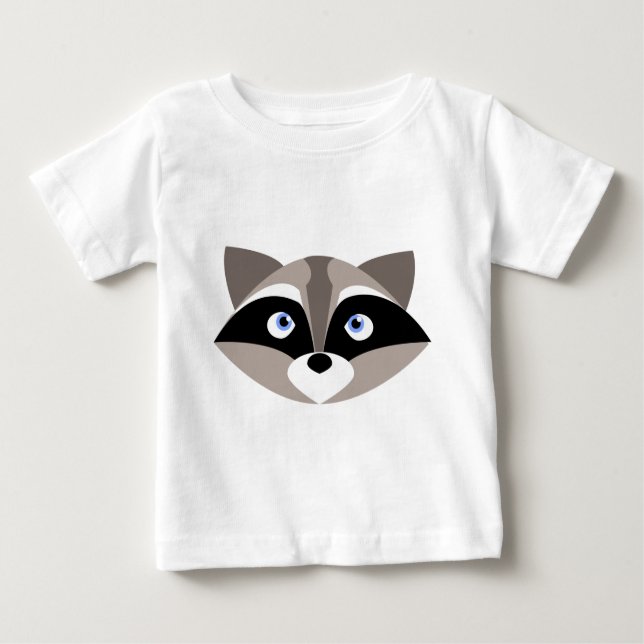 Camiseta Para Bebê Cara bonito do guaxinim (Frente)