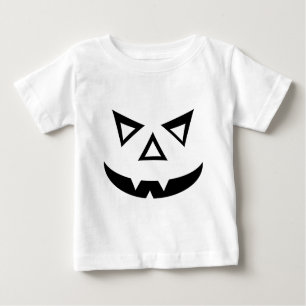 Camiseta Para Bebê Cara da Jack-o-Lanterna do vampiro