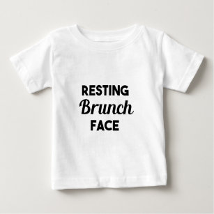 Camiseta Para Bebê Cara de descanso da refeição matinal