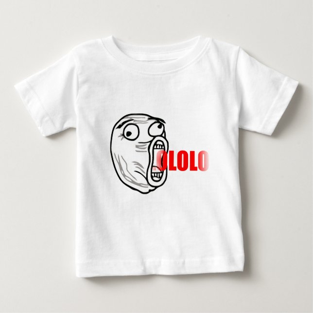 Camiseta Para Bebê Cara de LOL (Frente)