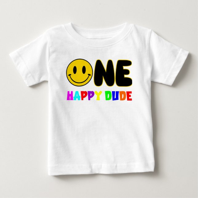 Camiseta Para Bebê Cara de Um Ano (Frente)