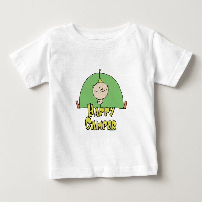Camiseta Para Bebê Cara Feliz Camper (Frente)