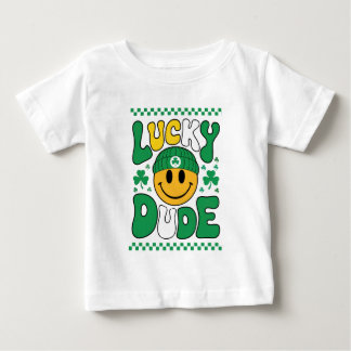 Camiseta Para Bebê Cara Sorridente do Cara Sortudo Dia de São Patríci