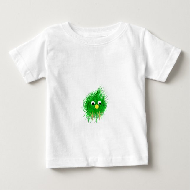 Camiseta Para Bebê Cara verde distorcido (Frente)