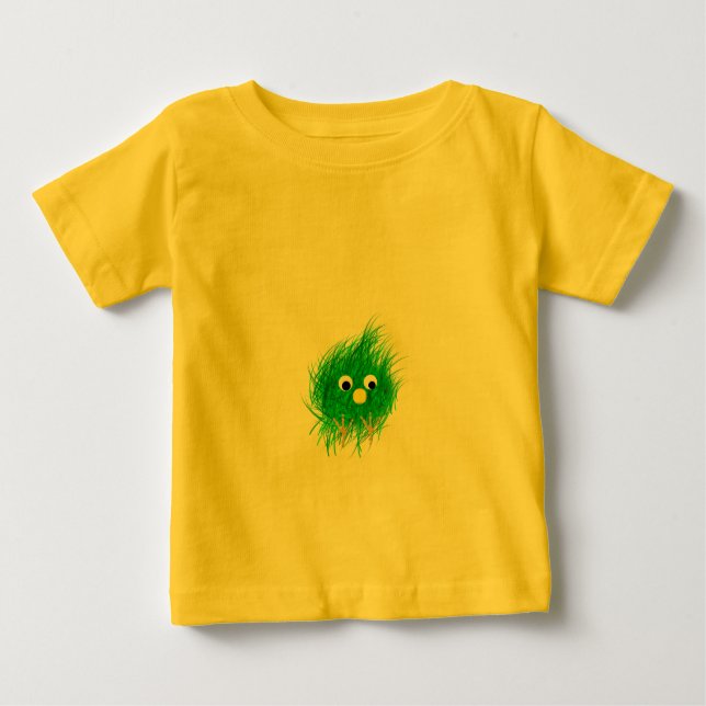 Camiseta Para Bebê Cara verde distorcido (Frente)