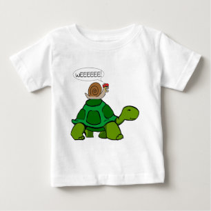 Camiseta Para Bebê Caracol & tartaruga - duo de Turbo
