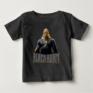 Camiseta Para Bebê Caractere e Nome de Adão Preto