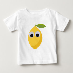 Camiseta Para Bebê Caractere Lemon, fruta doce com olhos malvados