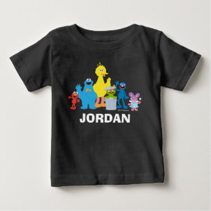Camiseta Para Bebê Caracteres Personalizados de Rua Sesame