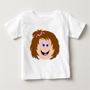 Camiseta Para Bebê Caras e gráficos do divertimento das crianças