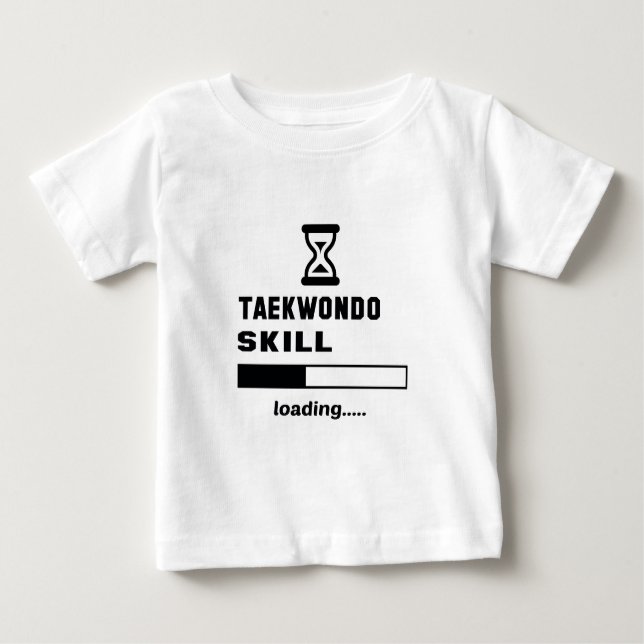Camiseta Para Bebê Carga da habilidade de Taekwondo ...... (Frente)