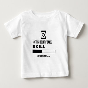 Camiseta Para Bebê Carga escocesa da habilidade da dança de país
