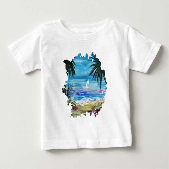 Camiseta Para Bebê Caribe Getaway (Frente)