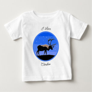 Camiseta Para Bebê Caribe no inverno - Arte original sobre a vida sel