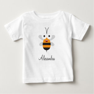 Camiseta Para Bebê Caricatura Bonita, Engraçada Menina de Abelhas