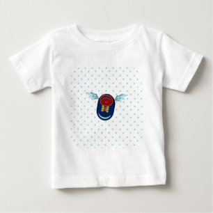 Camiseta Para Bebê Caricatura de calçado com asa