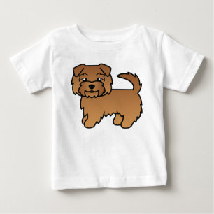 Camiseta Para Bebê Caricatura de Caricatura Red Norfolk Terrier