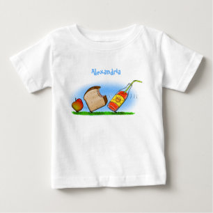 Camiseta Para Bebê Caricatura de formigas engraçadas