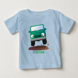 Camiseta Para Bebê Caricatura de veículos todo-o-terreno 4X4