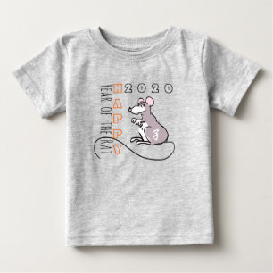 Camiseta Para Bebê Caricatura Feliz Chinês Ano Novo 2020 Baby T