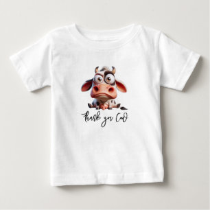 Camiseta Para Bebê Caricaturas Vaca Sagrada Eu Sou Uma Vaqueira 1º An